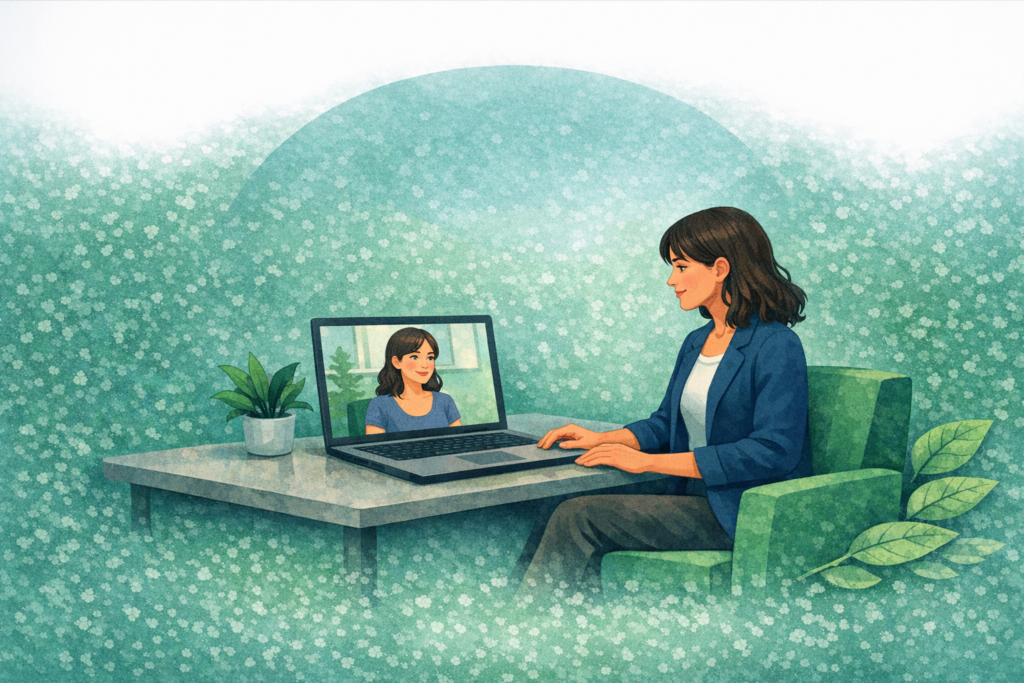 Online Διαδικτυακή ψυχοθεραπεία μέσω ασφαλούς διαδικτυακής συνεδρίας